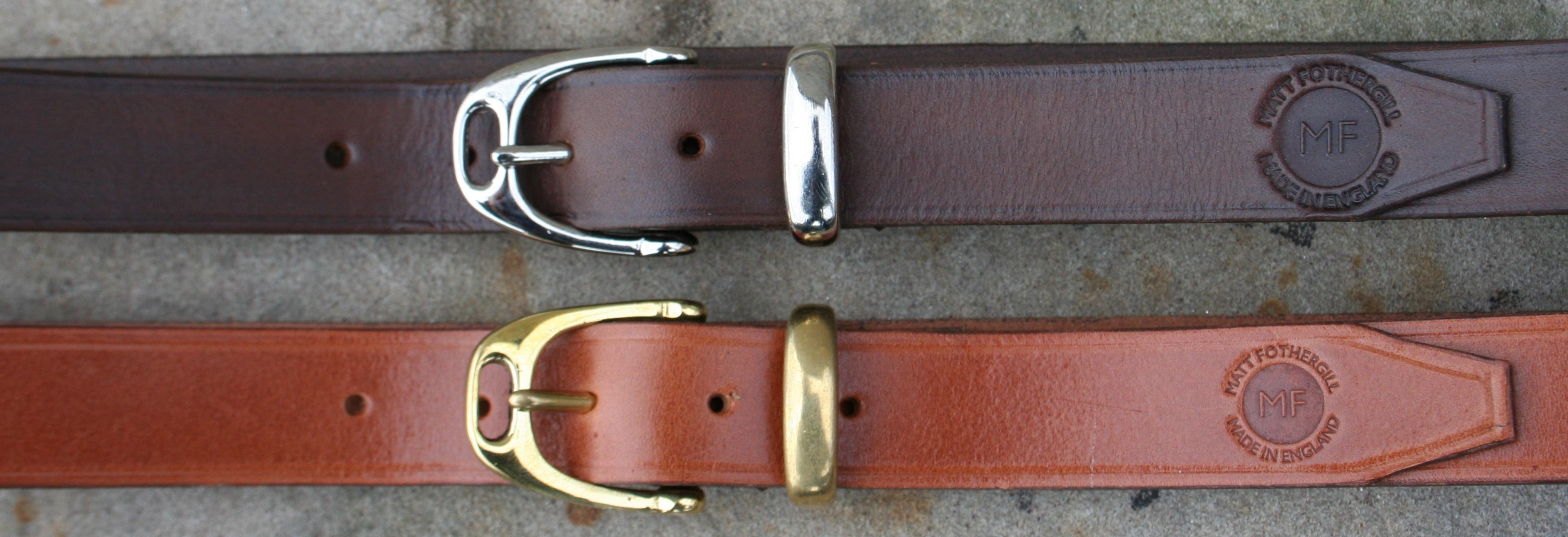 Stirrup Buckle Buffalo Leather Belt